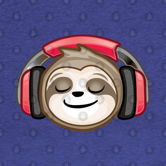 Smiling sloth face listen to music by PnJ